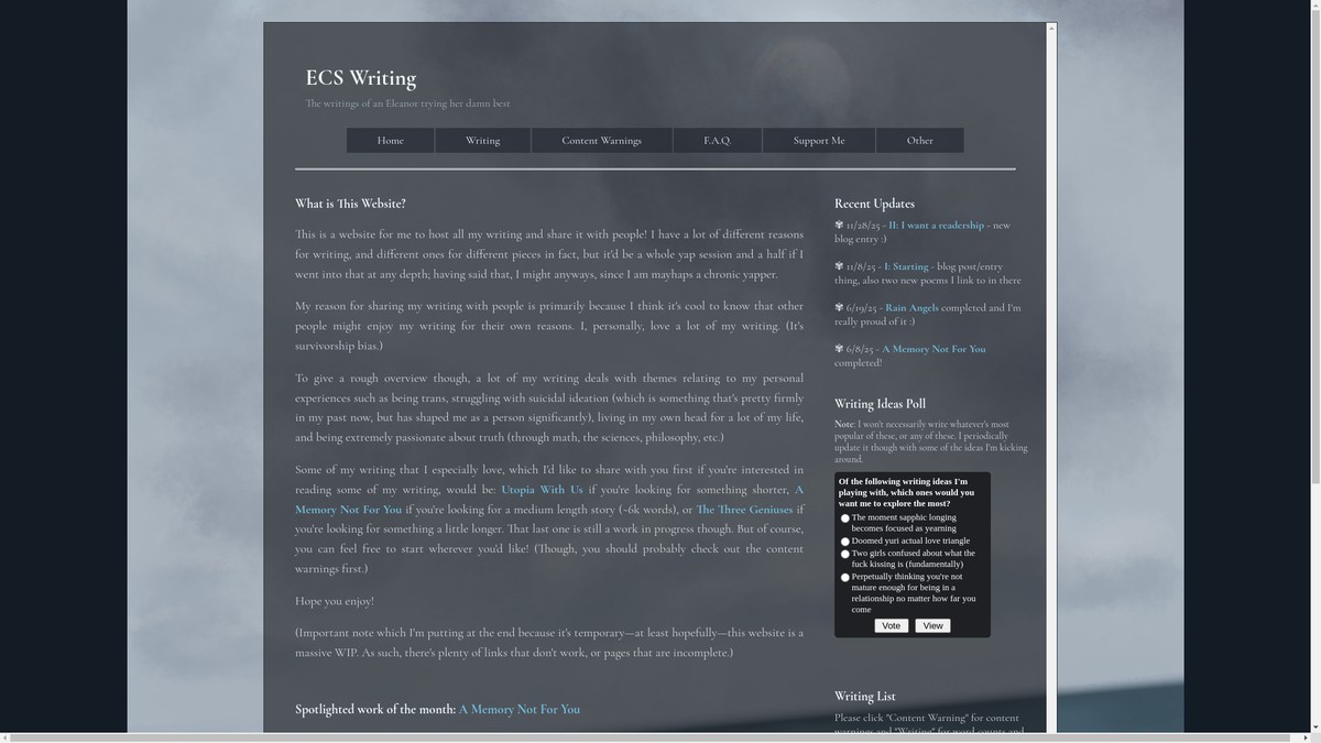 ecswriting.neocities.org screenshot