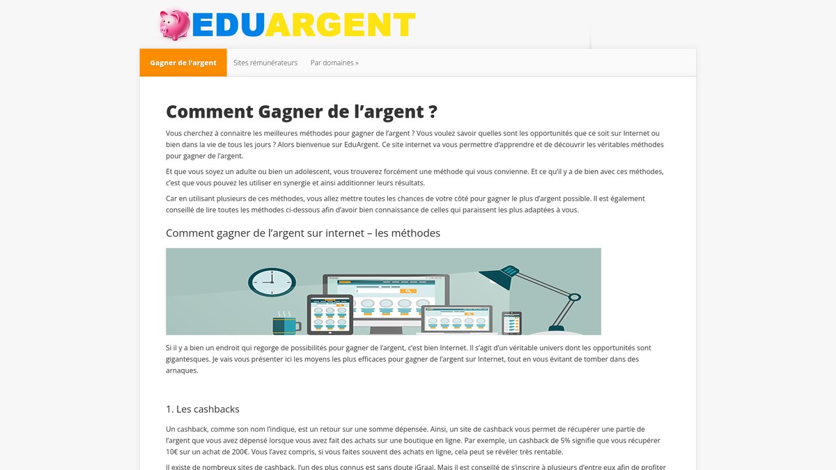 Screenshot of eduargent.com