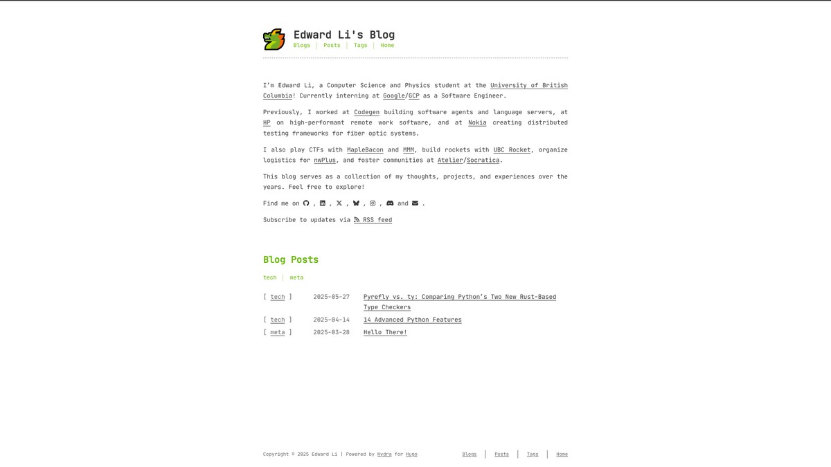 edward-li.com screenshot