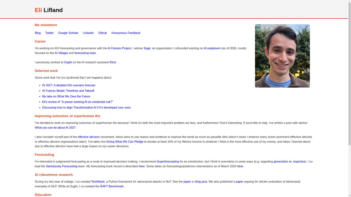elilifland.com screenshot