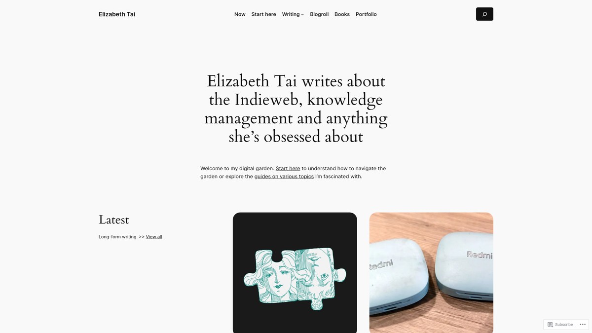 Screenshot of elizabethtai.com