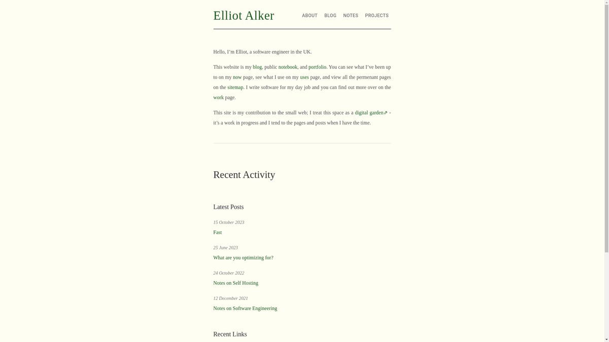 elliotalker.com screenshot