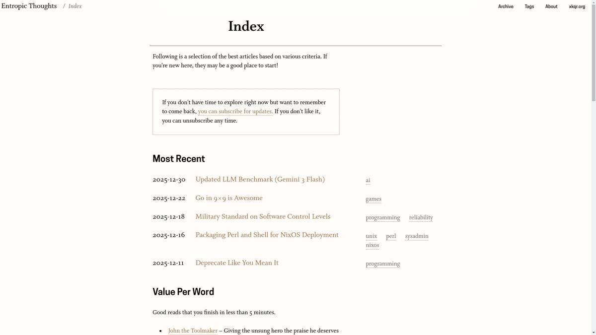 entropicthoughts.com screenshot