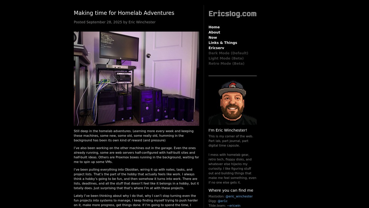 ericslog.com screenshot