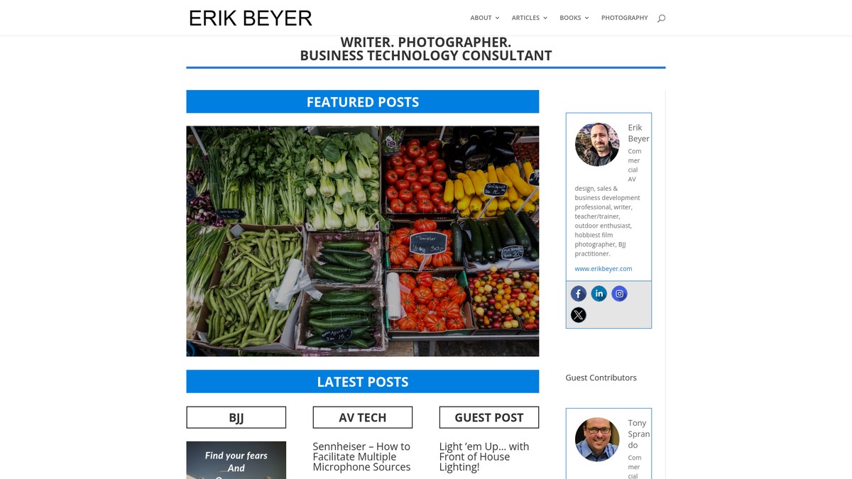erikbeyer.com screenshot