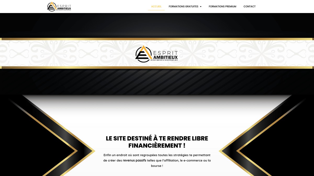 Screenshot of espritambitieux.com