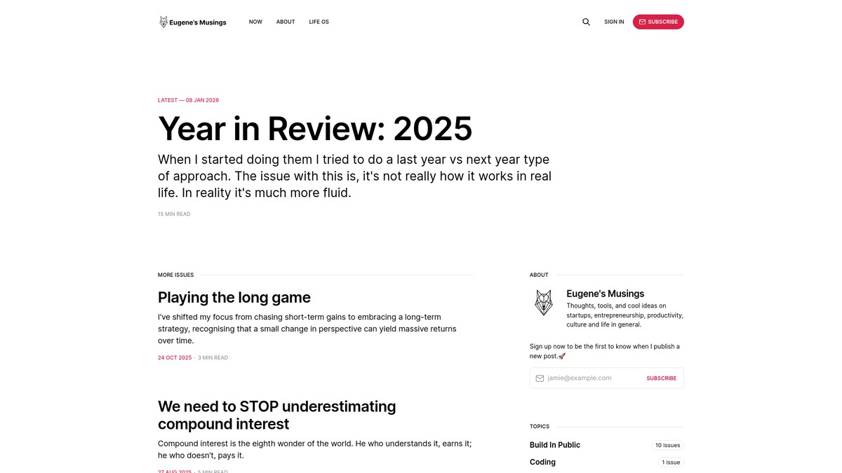 Screenshot of eugenescheepers.com