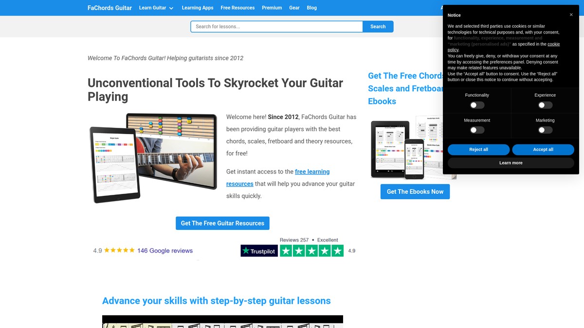 Screenshot of fachords.com
