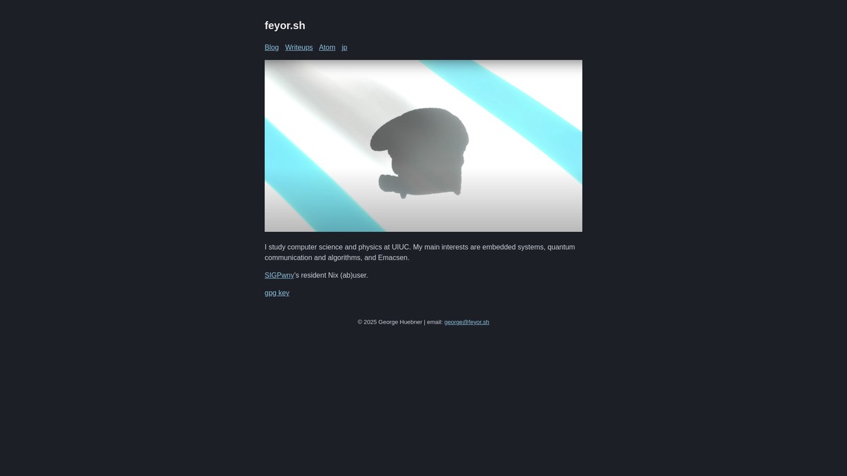 Screenshot of feyor.sh