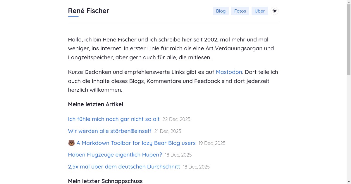 Screenshot of fischr.org