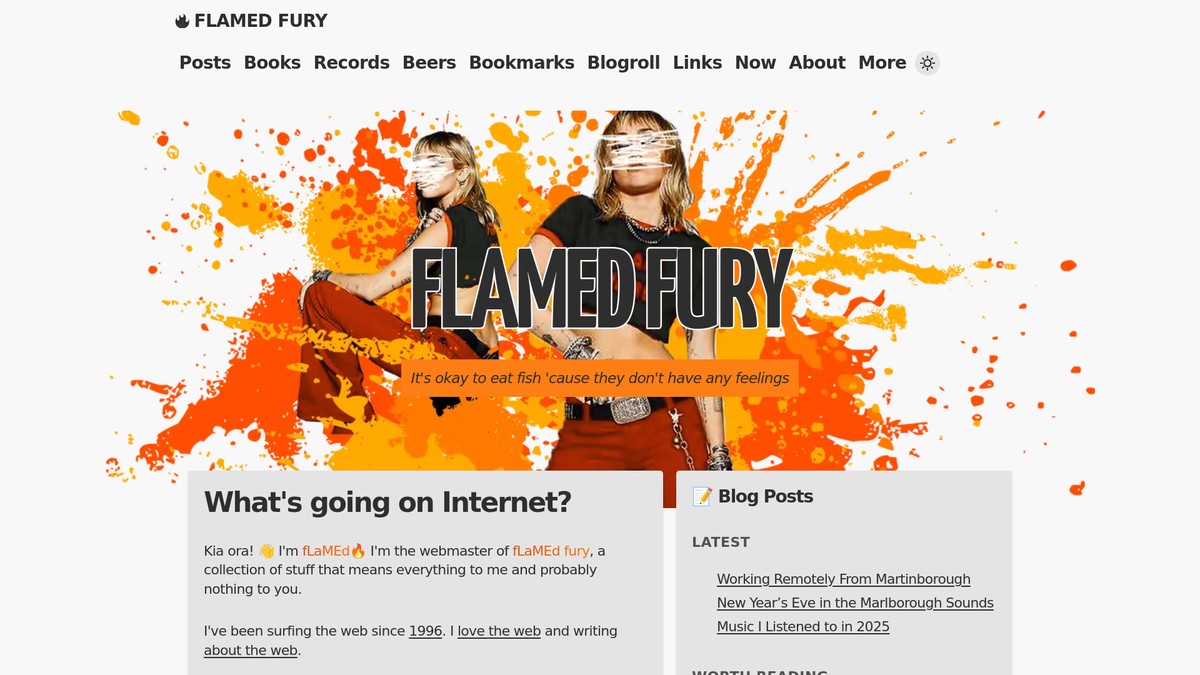 Screenshot of flamedfury.com