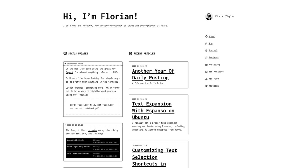 florianziegler.com screenshot