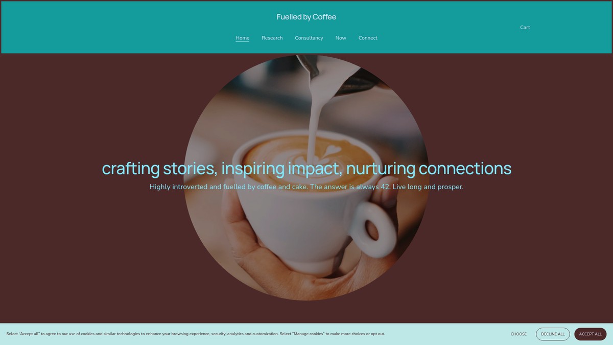 Screenshot of fuelledbycoffee.info