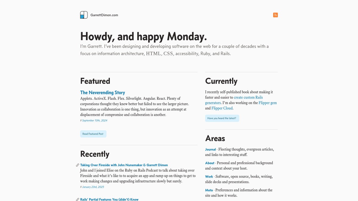 garrettdimon.com screenshot