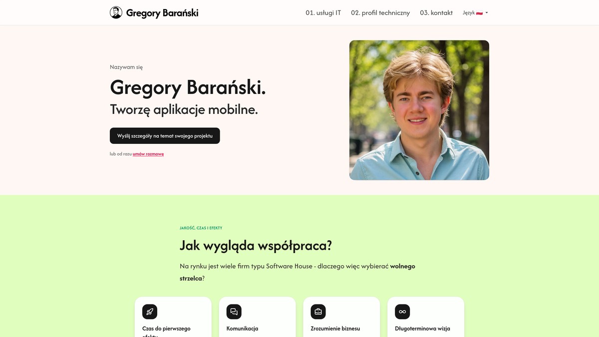 Screenshot of gbaranski.com