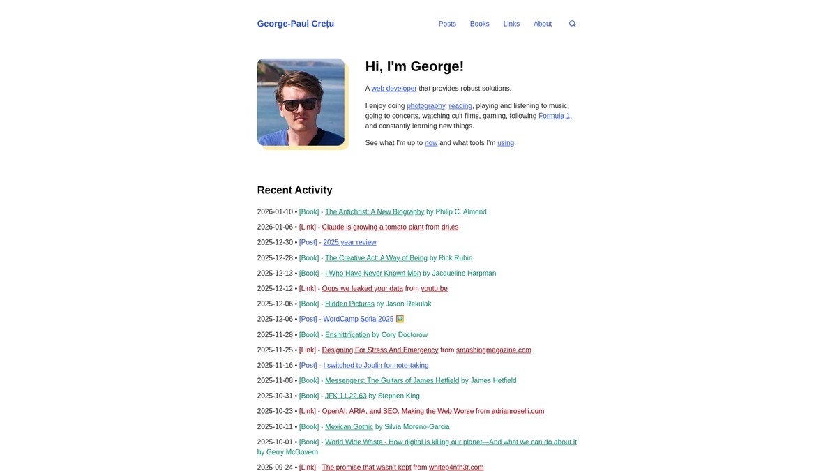 georgepaulcretu.com screenshot