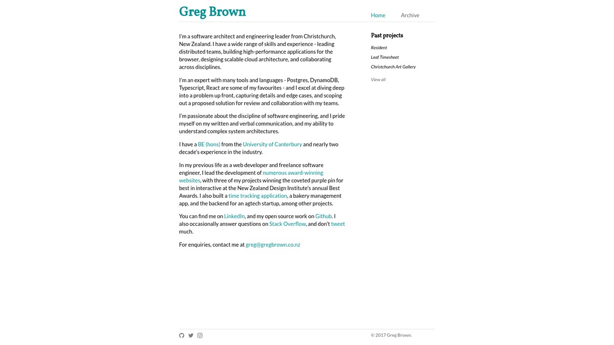 gregbrown.co screenshot