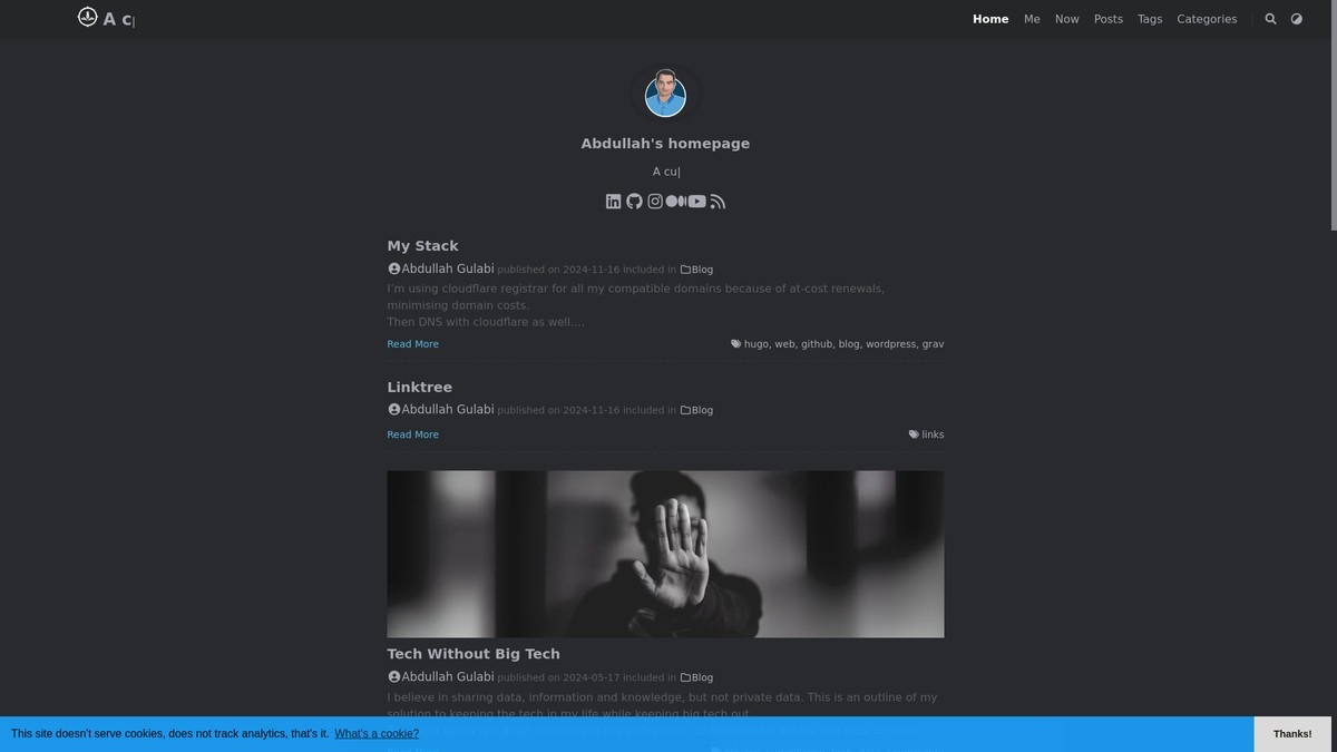 Screenshot of gula.bi