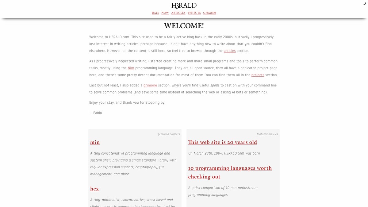 h3rald.com screenshot