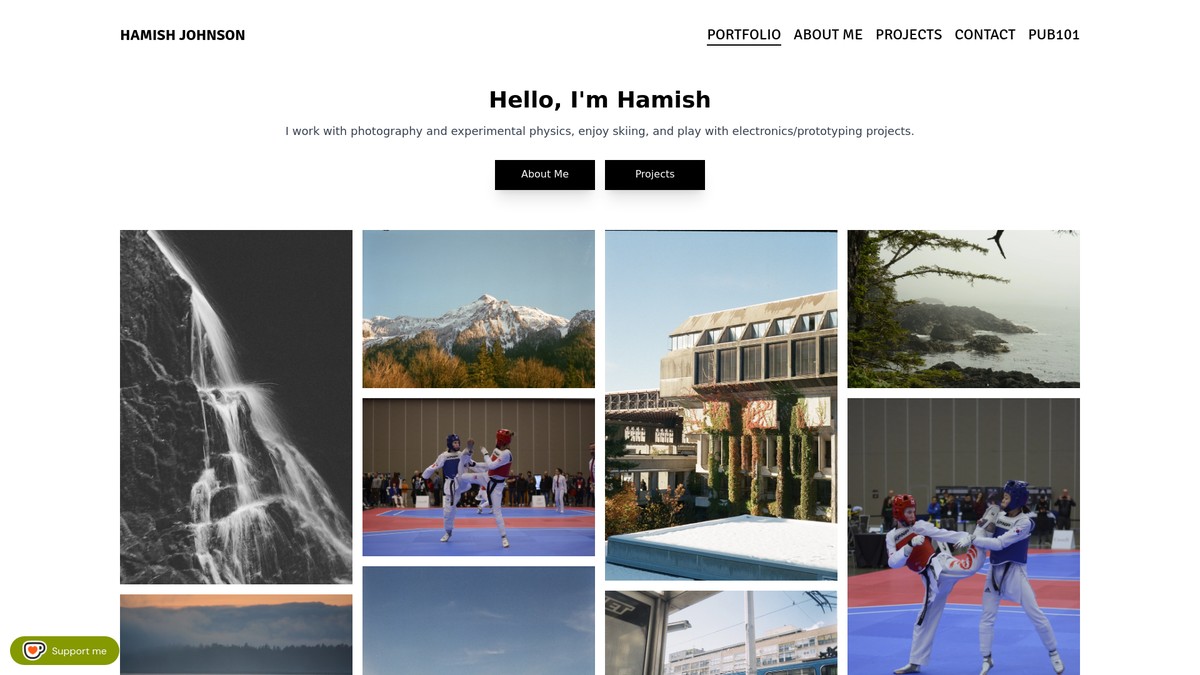 hamishjohnson.ca screenshot