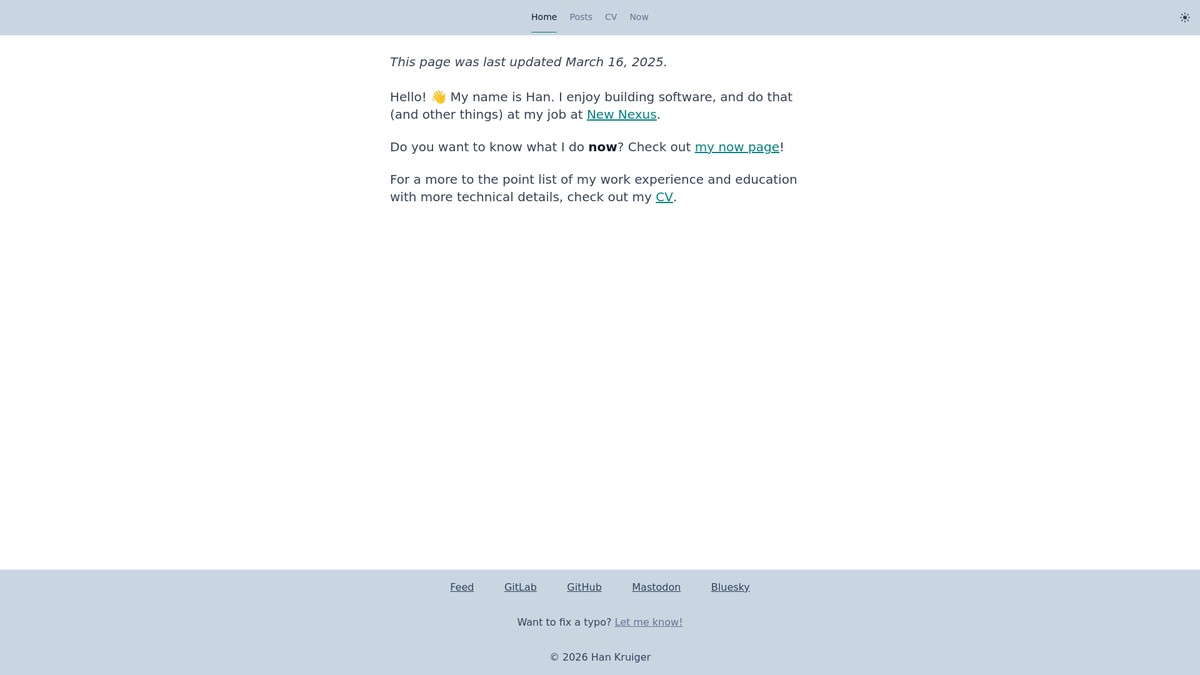 hankruiger.com screenshot