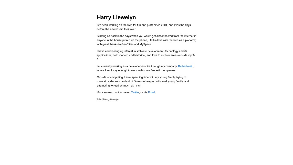 harry.dev screenshot