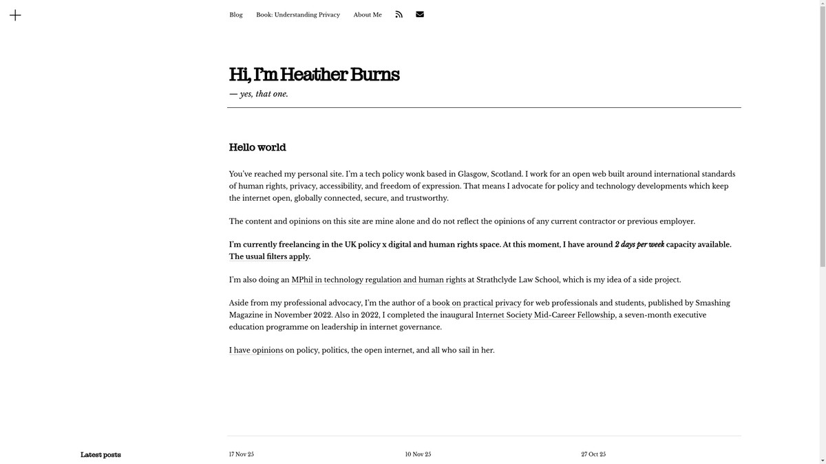 heatherburns.tech screenshot