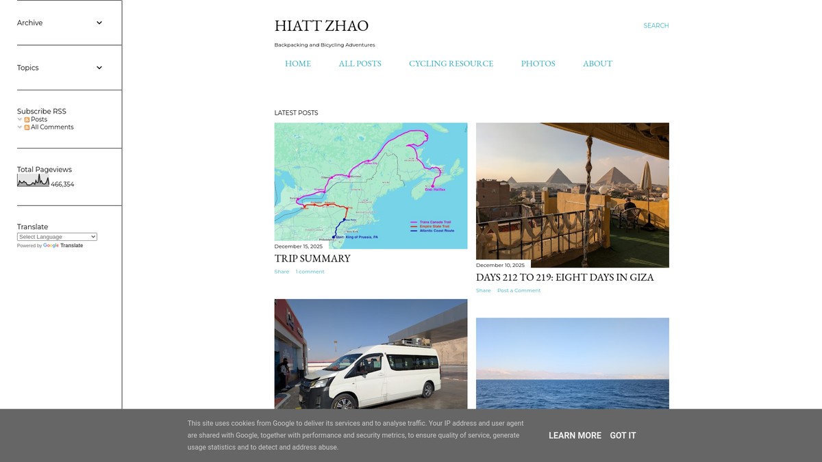 Screenshot of hiattzhao.com