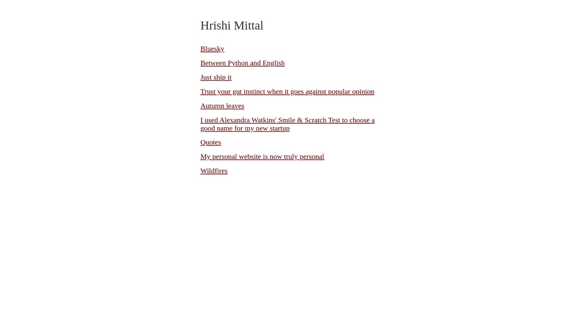 hrishimittal.com screenshot