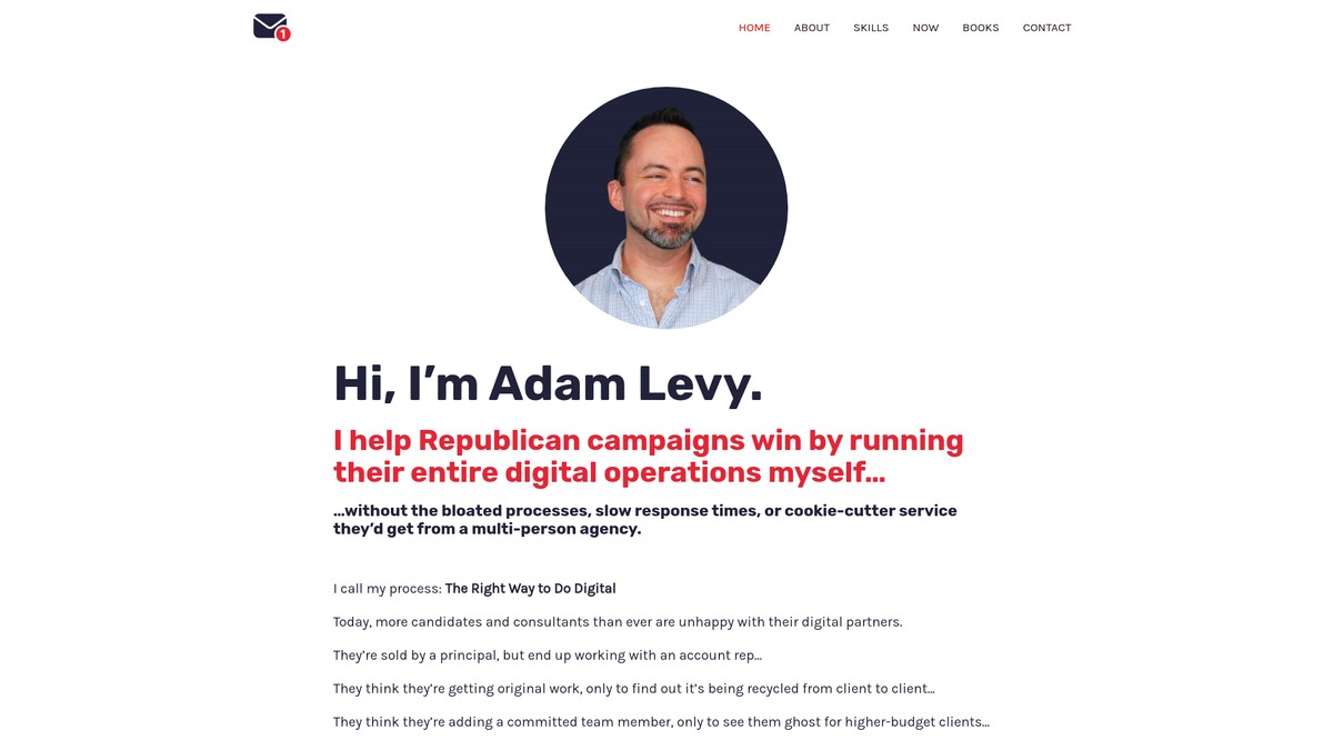 Screenshot of iamadamlevy.com