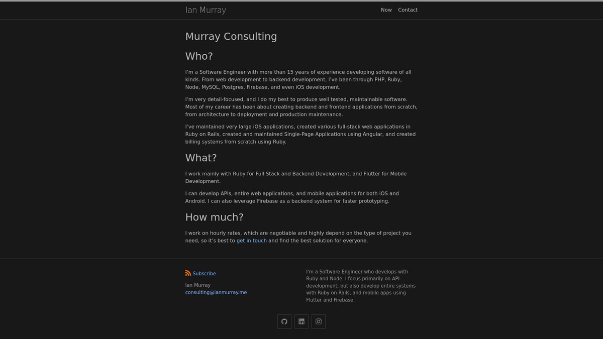 ianmurray.me screenshot