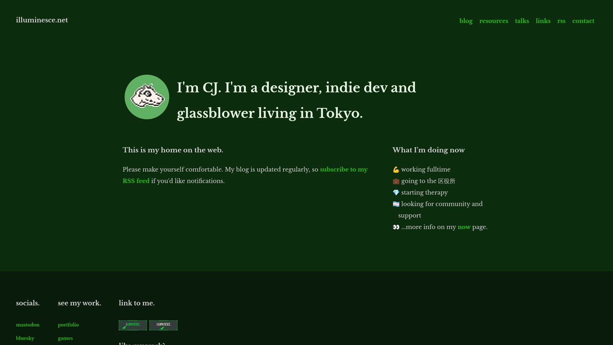illuminesce.net screenshot
