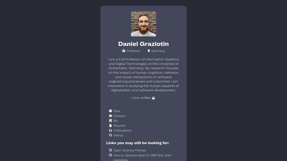 Screenshot of ineed.coffee