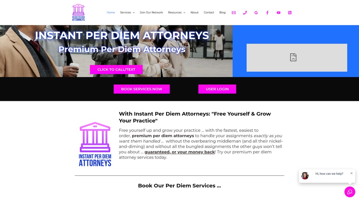instantperdiemattorneyservice.com screenshot