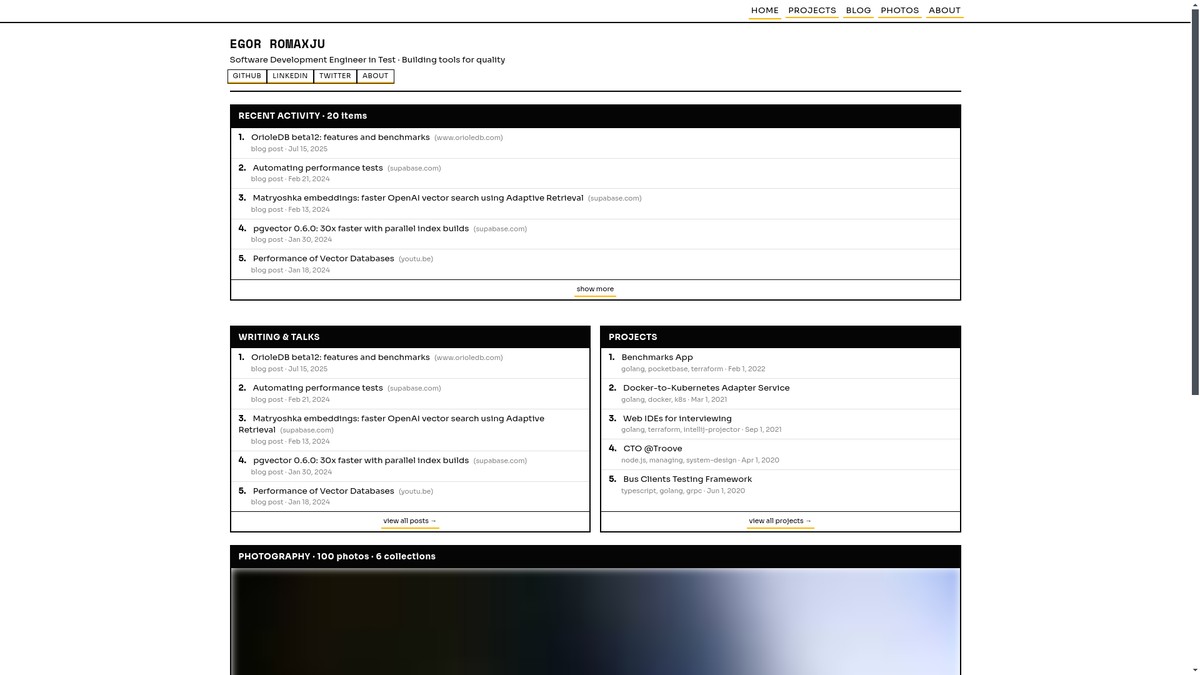 Screenshot of intest.dev