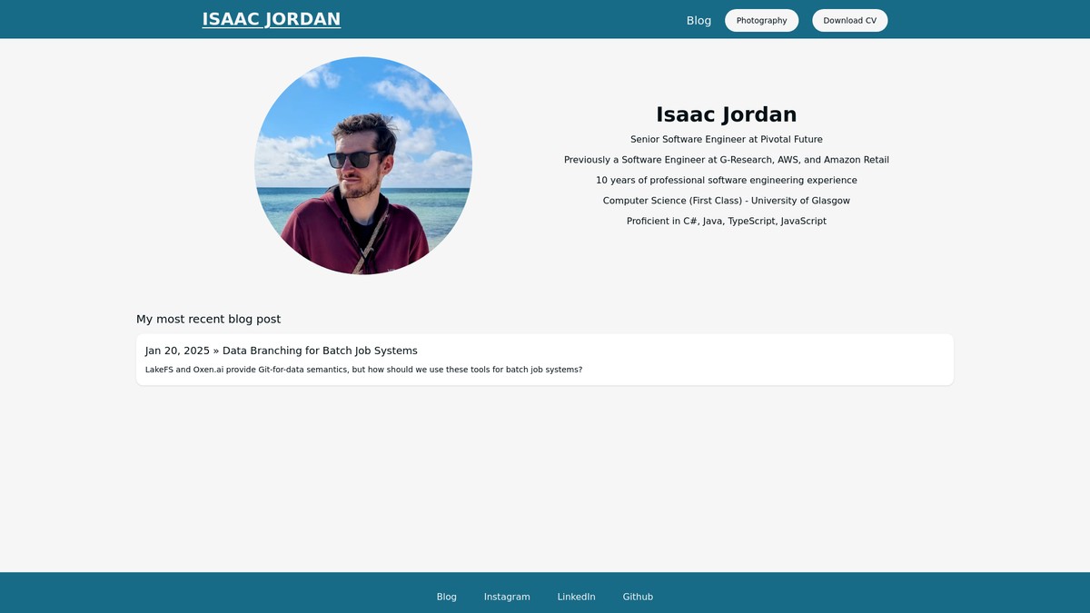 isaacjordan.me screenshot