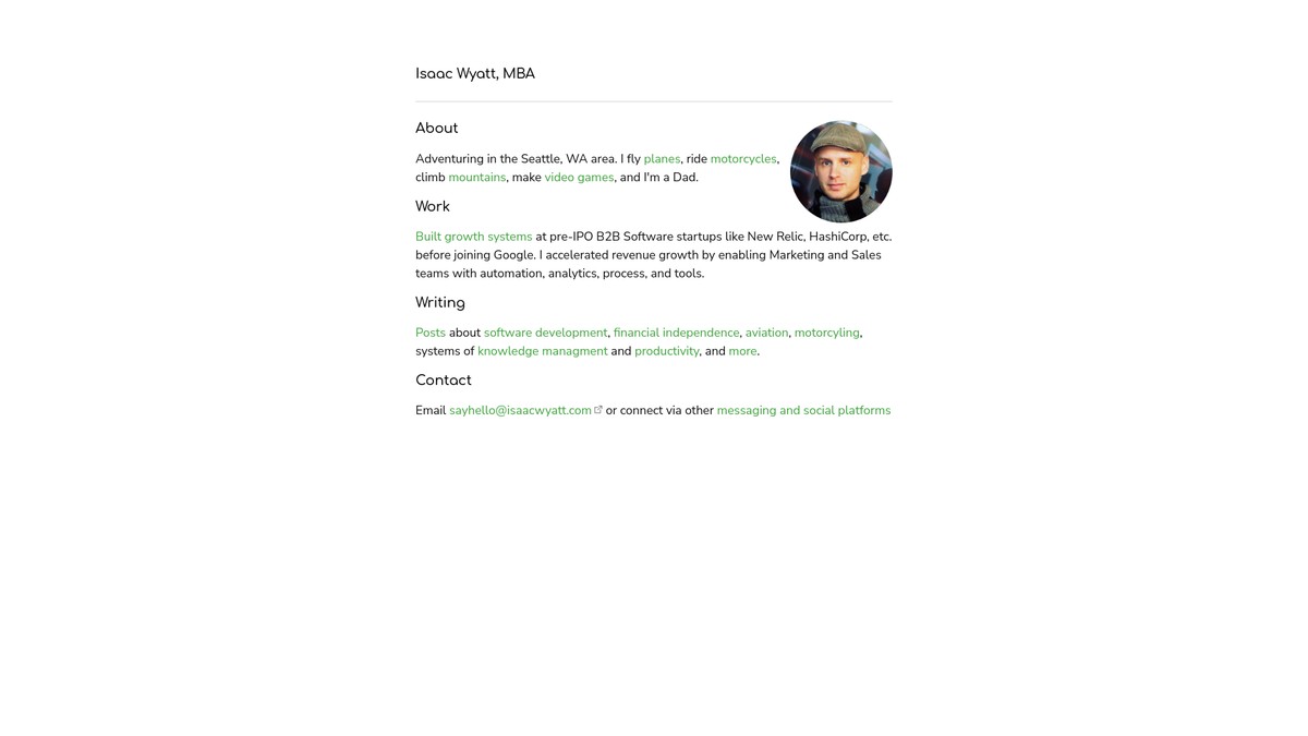 isaacwyatt.com screenshot