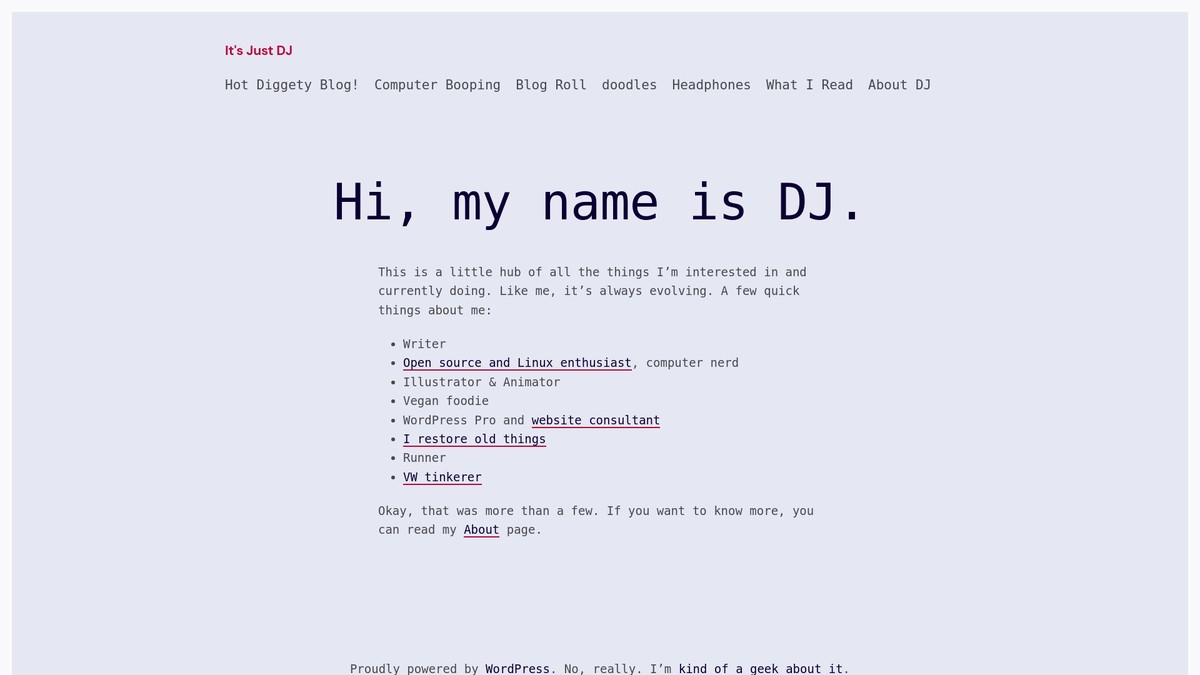 itsjustdj.com screenshot
