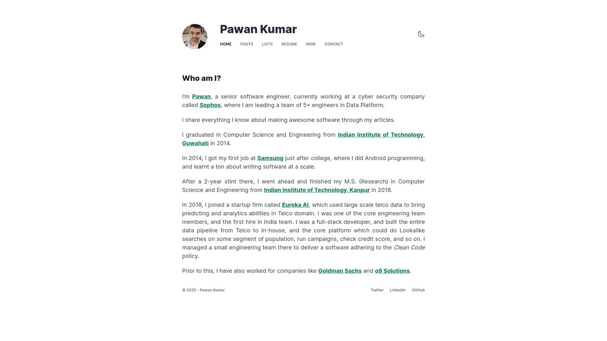 itspawanhere.com screenshot
