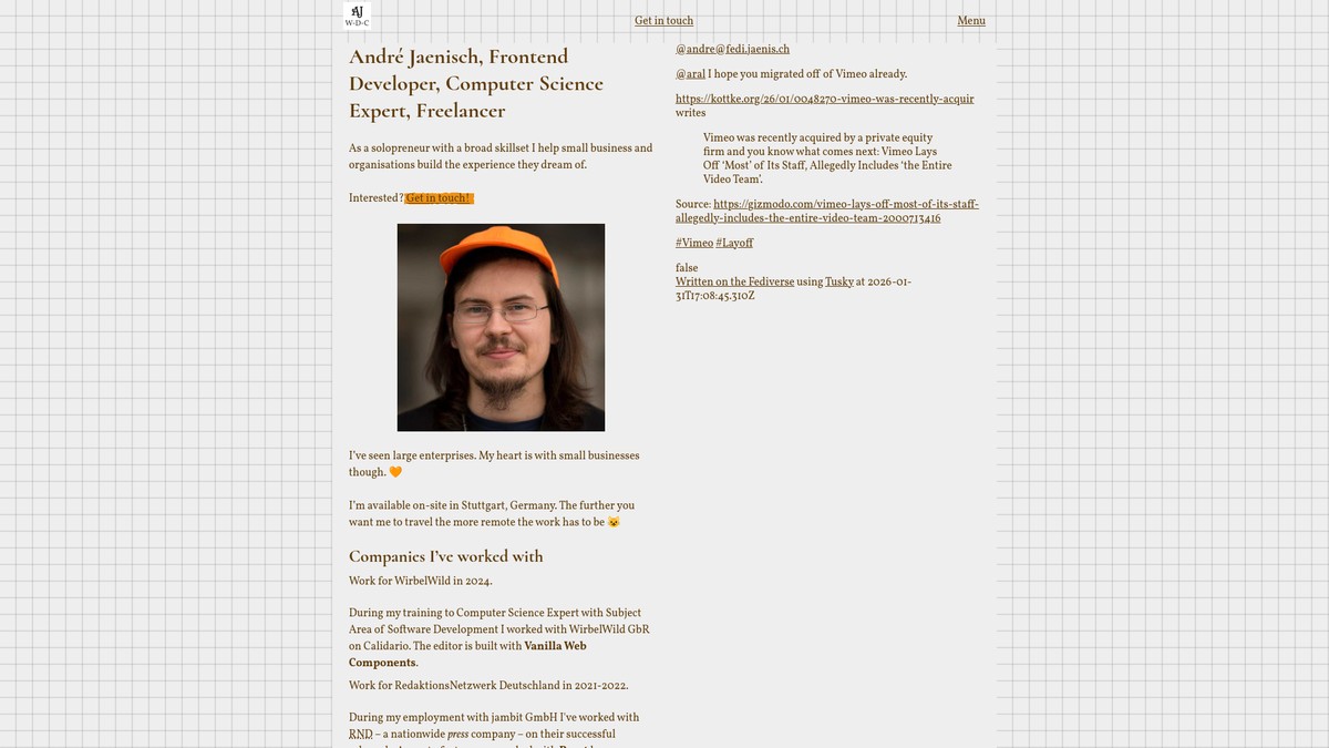 jaenis.ch screenshot