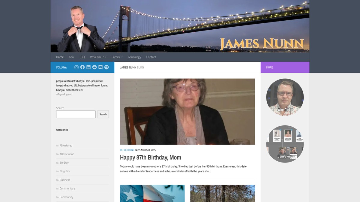 jamesnunn.com screenshot