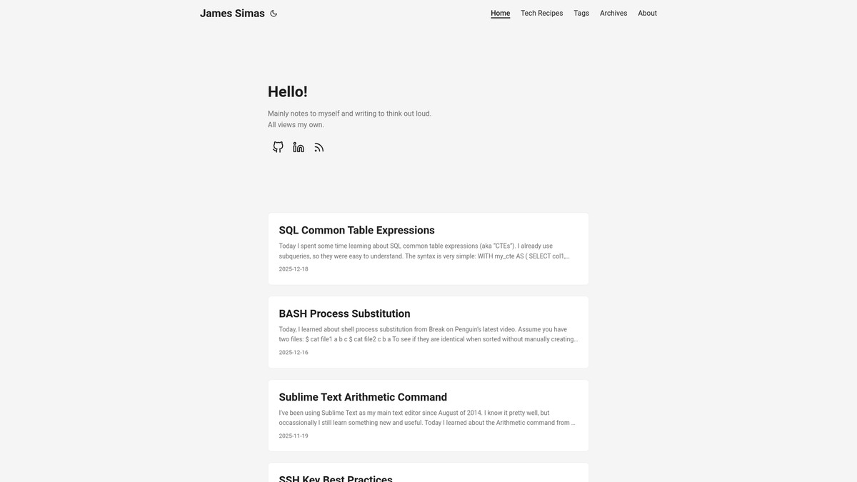 jamessimas.com screenshot