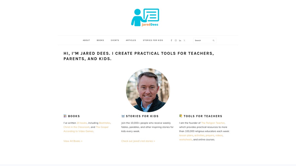 Screenshot of jareddees.com