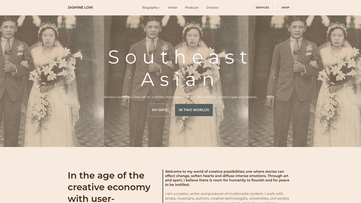 jasminelow.com screenshot
