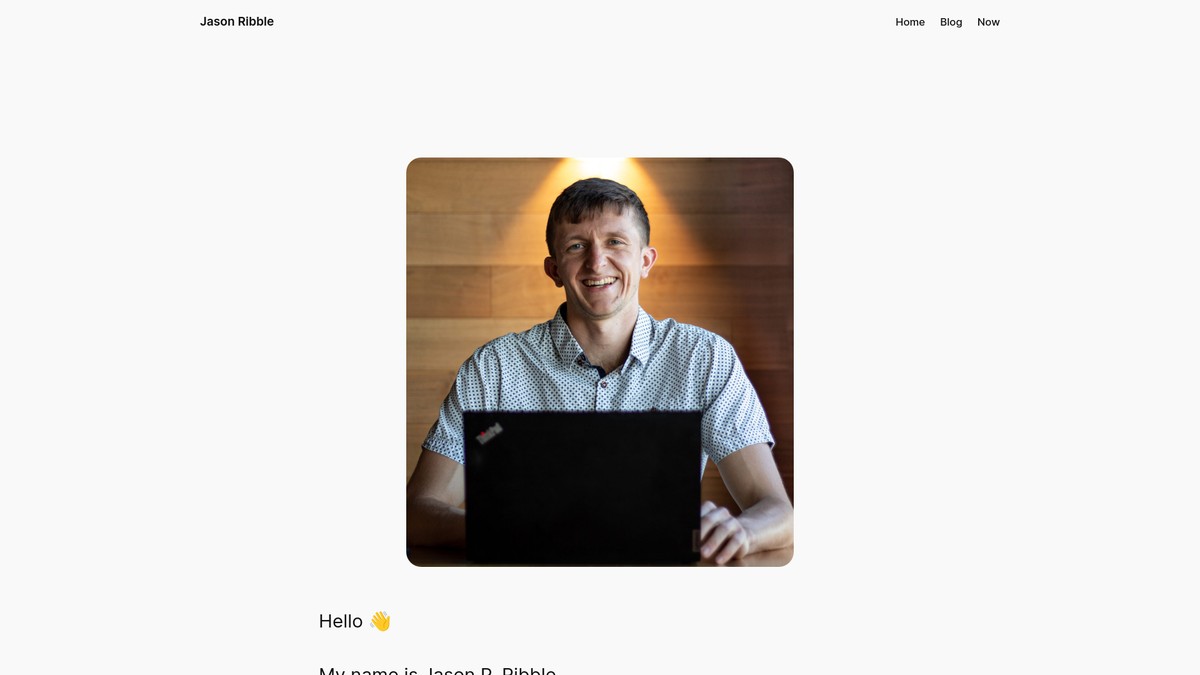 jasonribble.com screenshot