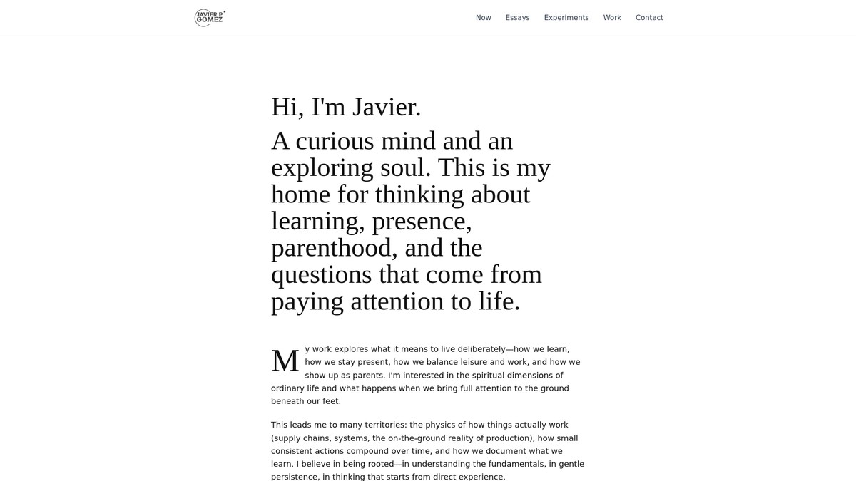 Screenshot of javierpgomez.com