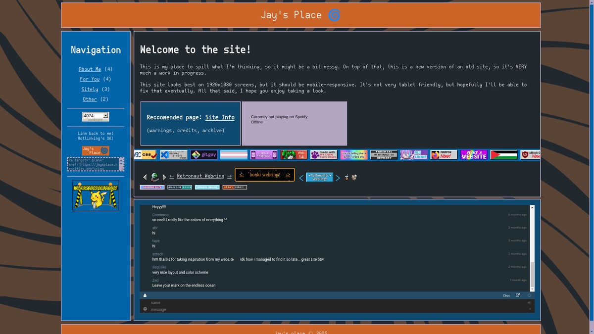 jaysplace.neocities.org screenshot