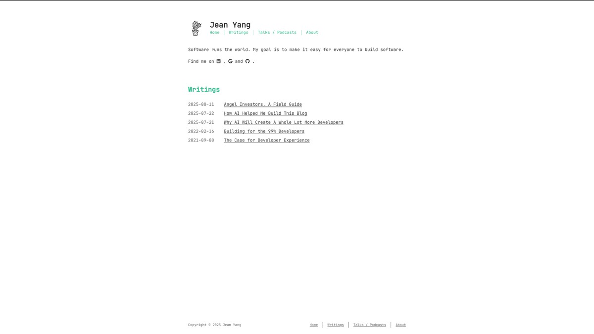 jeanyang.com screenshot