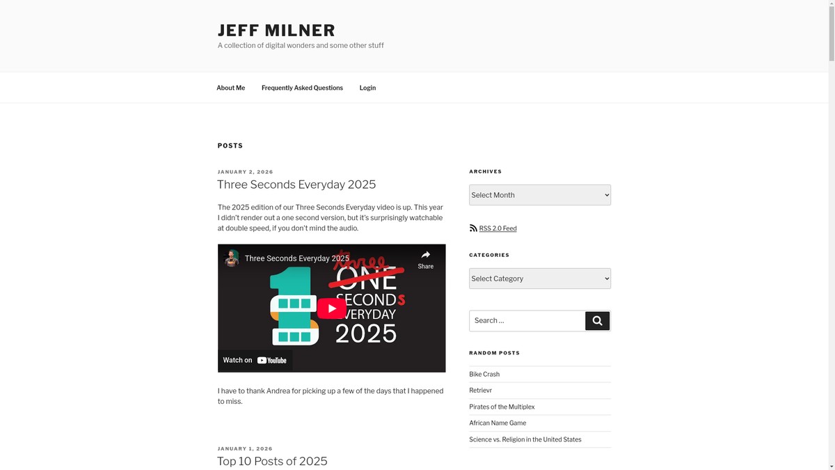 jeffmilner.com screenshot