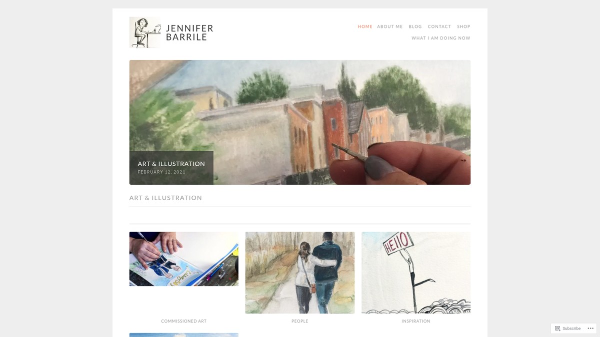 Screenshot of jenniferbarrile.com